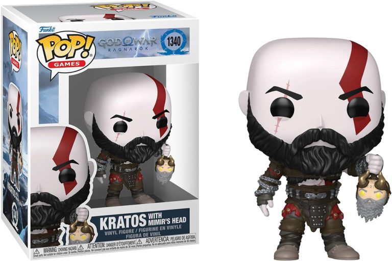 Figurine Funko Pop – Kratos – Tête de Mimir dans God of War Ragnarök